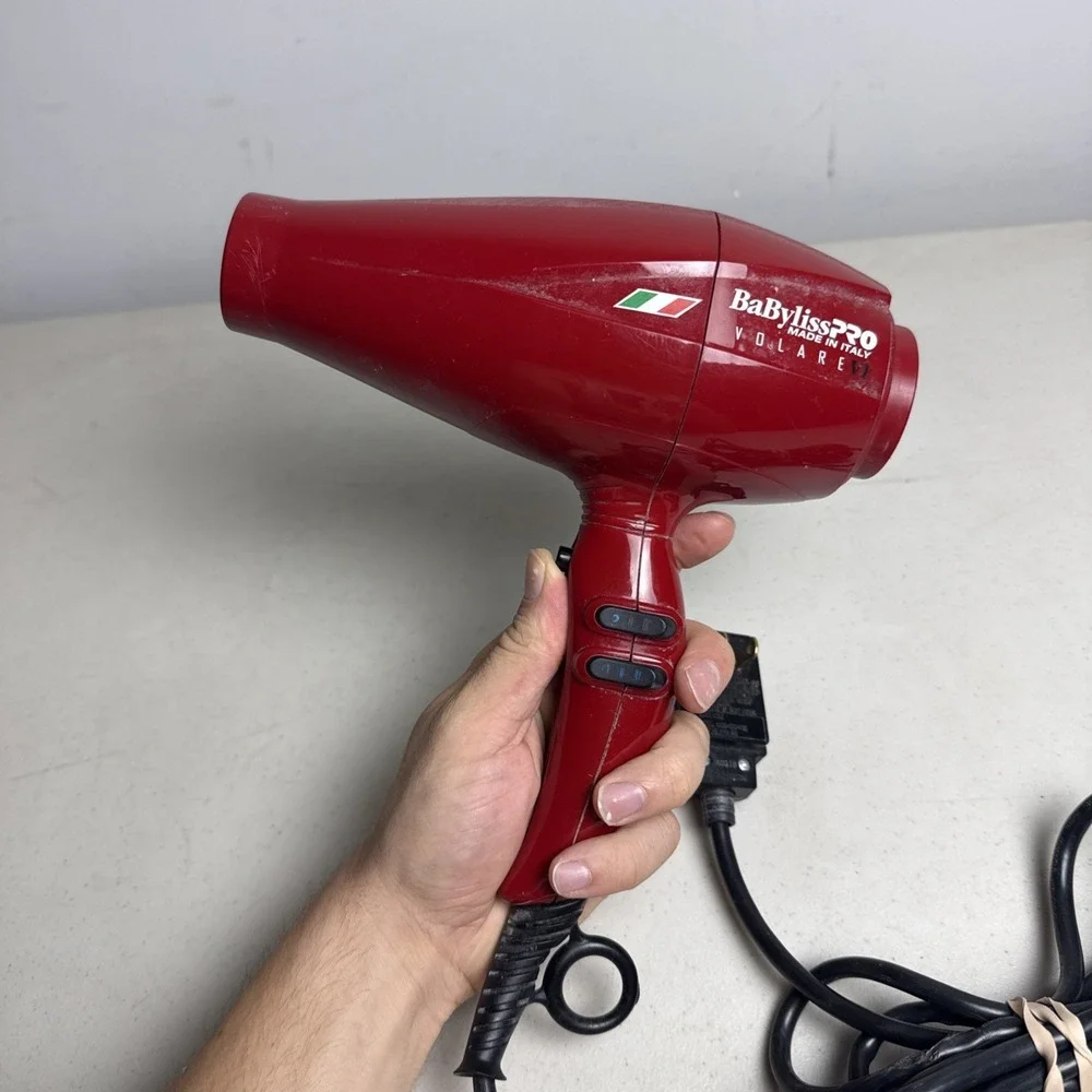 Babyliss Pro Nano Titanium Volare V1 Hair Dryer Blower Full SZ Red Ferrari